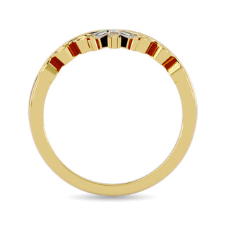 Diamond 1/6 ct tw Chevron Band in 14K Yellow Gold