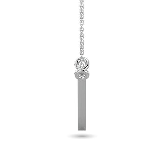 Diamond Tringle Pendant 1/10 ct tw in 10K White Gold