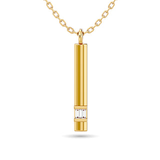 Diamond Bar Pendant 1/50 ct tw in 10K Yellow Gold