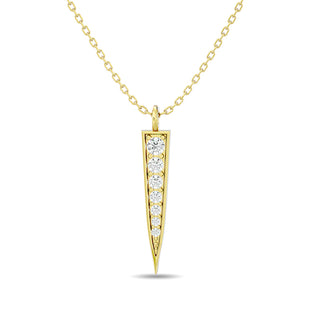 Diamond 1/10 ct tw Round Cut Fashion Pendant in 10K Yellow Gold