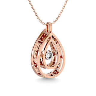 Diamond 1/4 Ct.Tw. Pear Shape Pendant in 14K Rose Gold