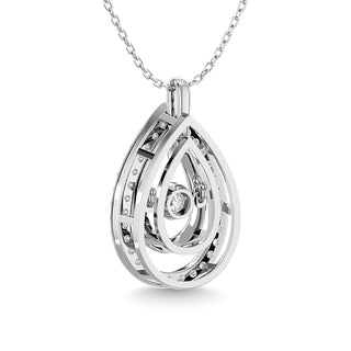 Diamond 1/4 Ct.Tw. Pear Shape Pendant in 14K White Gold