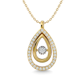 Diamond 1/4 Ct.Tw. Pear Shape Pendant in 14K Yellow Gold