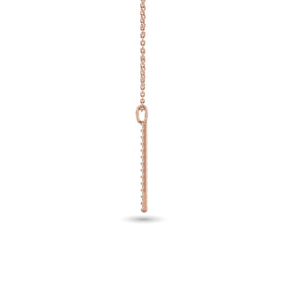 Diamond 1/10 ct tw Bar Pendant in 10K Rose Gold