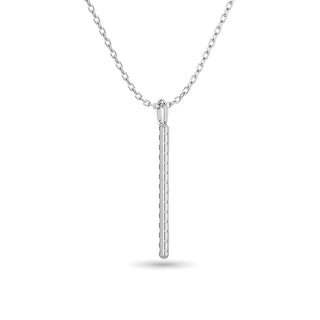 Diamond Bar Pendant 1/8 ct tw in 10K White Gold