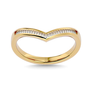 Diamond 1/6 Ct.Tw. Chevron Band in 14K Yellow Gold