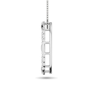 Diamond 1/4 ct tw Circle Pendant in 14K White Gold