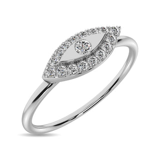 Diamond 1/10 ct tw Round Cut Fashion Ring in 10K White Gold