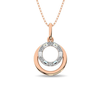 Diamond 1/10 ct tw Fashion Pendant in 14K Two Tone Gold