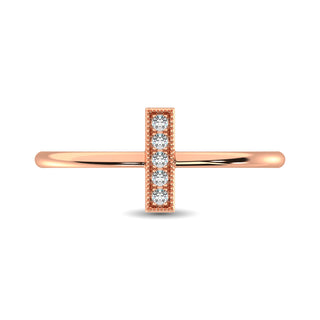 Diamond 1/20 ct tw Round Cut Fashion Ring in 10K Rose Gold