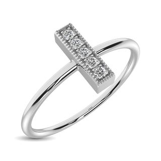 Diamond 1/20 ct tw Round Cut Fashion Ring  in 10K White Gold