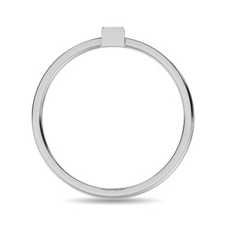 Diamond 1/20 ct tw Baguette Cut Fashion Ring in 10K White Gold