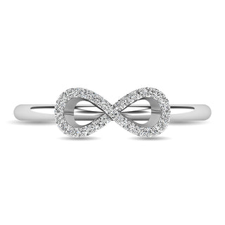 Diamond 1/10 ct tw Infinity Ring in 10K White Gold