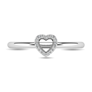 Diamond 1/20 ct tw Heart Ring in 10K White Gold