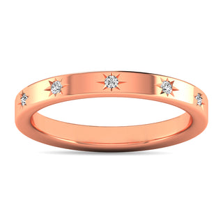 Diamond 1/20 ct tw Bar Ring in 10K Rose Gold