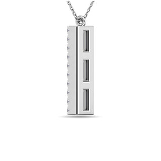 Diamond 1/2 Ct.Tw. Bar Pendant in 14K White Gold