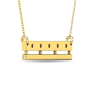 Diamond 1/5 ct tw Bar Necklace in 14K Yellow Gold