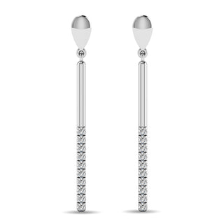 Diamond 1/5 ct tw Diamline Earrings in 10K White Gold