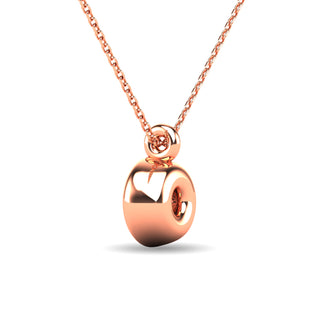 Diamond 1/10 ct tw Bezel Set Pendant in 10K Rose Gold
