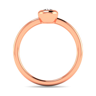 Diamond 1/10 ct tw Bezel Set Ring in 10K Rose Gold
