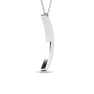 Diamond 1/6 ct tw Cresent Pendant in 10K White Gold