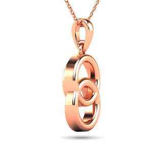Diamond 1/10 ct tw Circle Pendant in 10K Rose Gold