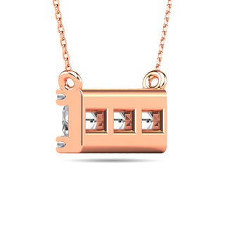 Diamond 1/2 Ct.Tw. Bar Necklace in 14K Rose Gold