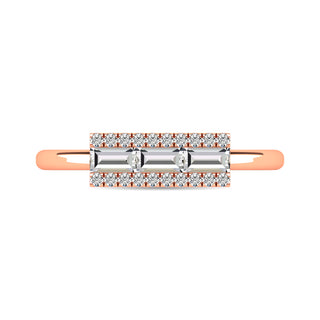 Diamond 1/2 Ct.Tw. Bar Ring in 14K Rose Gold