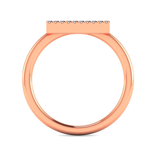 Diamond 1/2 Ct.Tw. Bar Ring in 14K Rose Gold