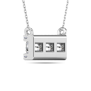 Diamond 1/2 Ct.Tw. Bar Necklace in 14K White Gold