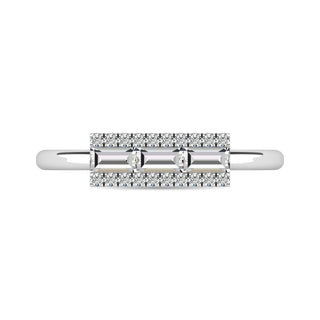 Diamond 1/2 Ct.Tw. Bar Ring in 14K White Gold