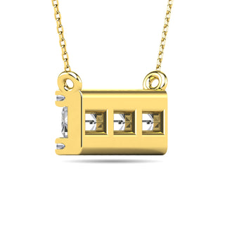 Diamond 1/2 Ct.Tw. Bar Necklace in 14K Yellow Gold