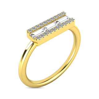 Diamond 1/2 Ct.Tw. Bar Ring in 14K Yellow Gold