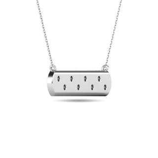 Diamond 1/8 ct tw Bar Pendant in 14K White Gold