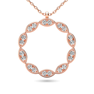 Diamond 1/10 ct tw Fashion Pendant in 10K Rose Gold