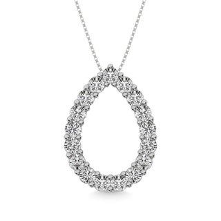 Diamond 1 ct tw Pear Shape Pendant in 14K White Gold