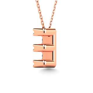 Diamond 1/10 Ct.Tw. Letter "E" Pendant in 14K Rose Gold