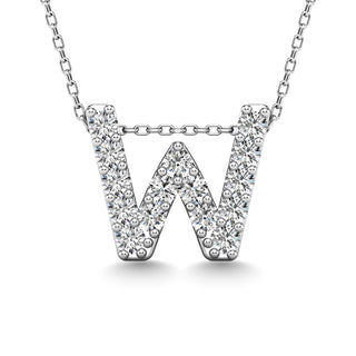 Diamond 1/6 Ct.Tw. Letter "W" Pendant in 14K Rose Gold