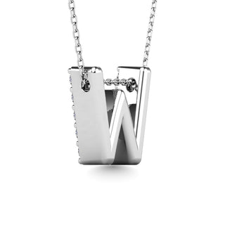 Diamond 1/6 Ct.Tw. Letter "W" Pendant in 14K Rose Gold