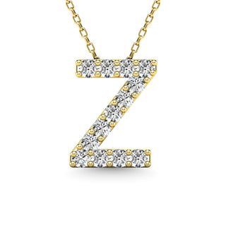 Diamond 1/8 Ct.Tw. Letter "Z" Pendant in 14K White Gold