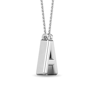 Diamond 1/20 Ct.Tw. Letter "A" Pendant in 10K White Gold