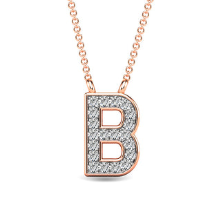 Diamond 1/20 Ct.Tw. Letter "B" Pendant in 10K Rose Gold