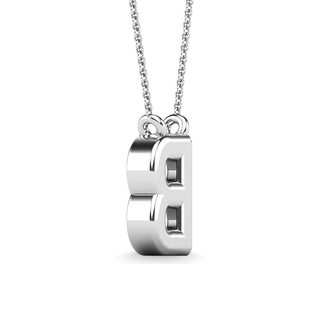 Diamond 1/20 Ct.Tw. Letter "B" Pendant in 10K White Gold