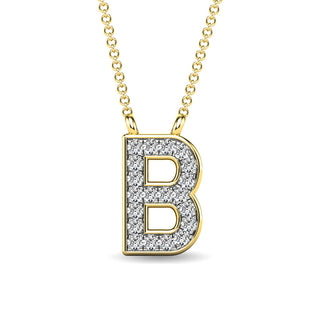 Diamond 1/20 Ct.Tw. Letter "B" Pendant in 10K Yellow Gold