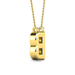 Diamond 1/20 Ct.Tw. Letter "B" Pendant in 10K Yellow Gold