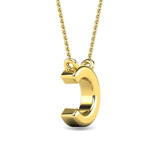 Diamond 1/20 Ct.Tw. Letter "C" Pendant in 10K Yellow Gold