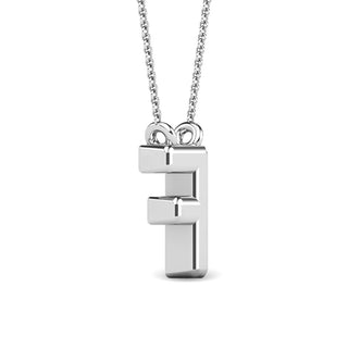 Diamond 1/20 Ct.Tw. Letter "F" Pendant in 10K White Gold