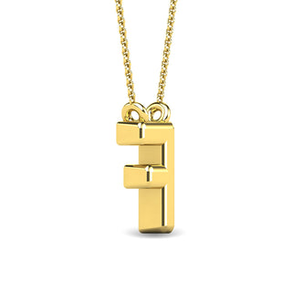 Diamond 1/20 Ct.Tw. Letter "F" Pendant in 10K Yellow Gold