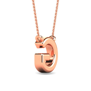 Diamond 1/20 Ct.Tw. Letter "G" Pendant in 10K Rose Gold