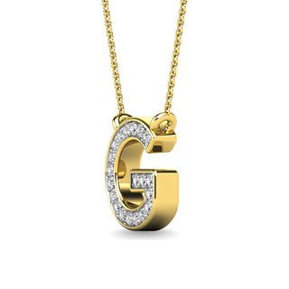 Diamond 1/20 Ct.Tw. Letter "G" Pendant in 10K Yellow Gold